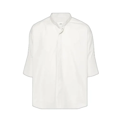 Mandarin Collar Buttoned Shirt