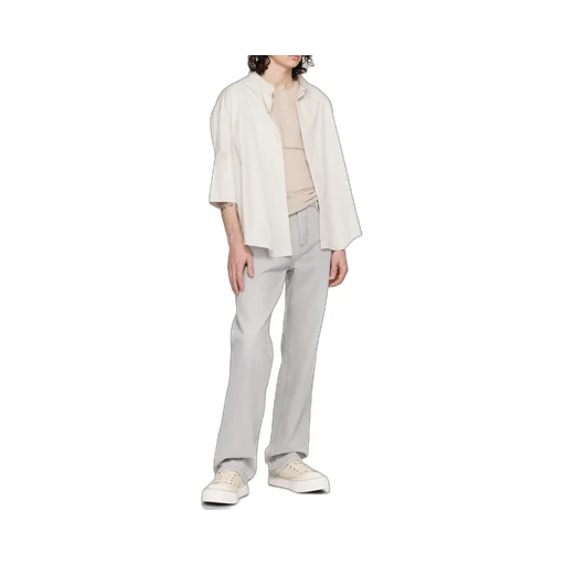 Mandarin Collar Buttoned Shirt