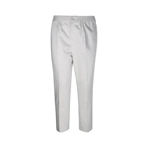 Elastic Waist Straight Leg Trousers