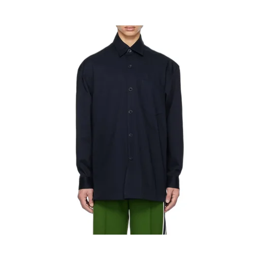Logo-Printed Long-Sleeved Buttoned Shirt