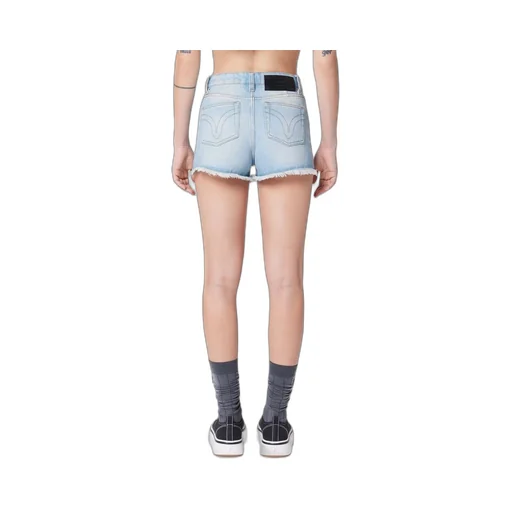 Raw-Cut Denim Shorts
