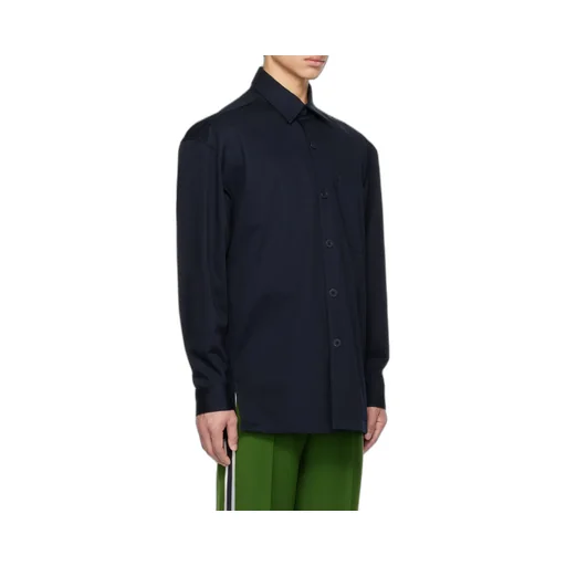 Logo-Printed Long-Sleeved Buttoned Shirt