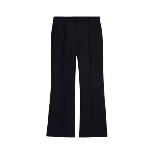 Mid-Rise Flared Trousers