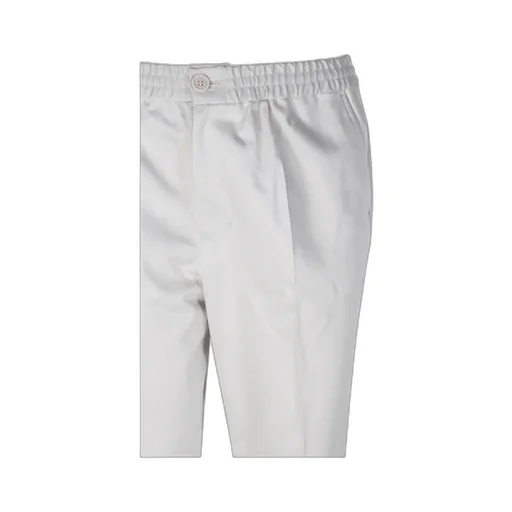 Elastic Waist Straight Leg Trousers