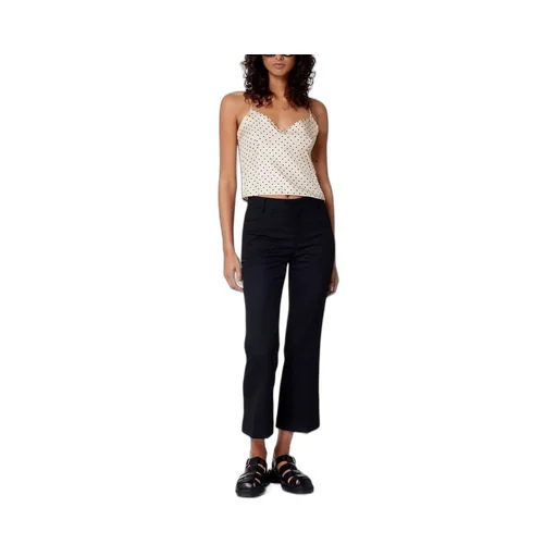 Mid-Rise Flared Trousers
