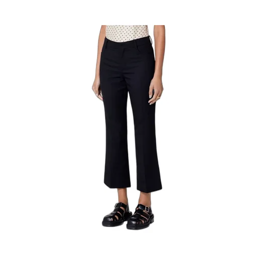 Mid-Rise Flared Trousers