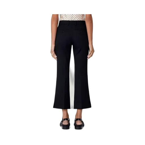 Mid-Rise Flared Trousers