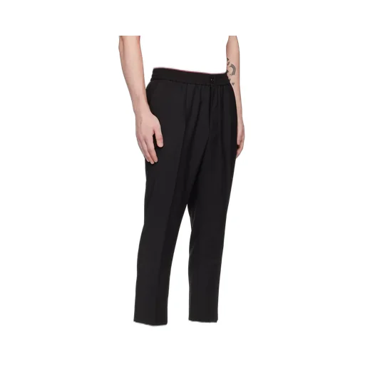 Cropped Elasticated-Waistband Trousers