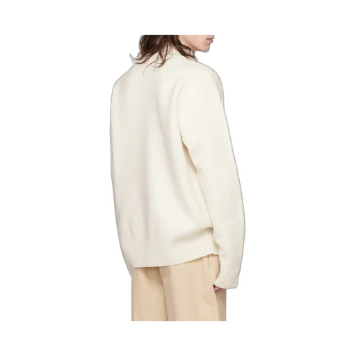 Ami De Coeur Roll Neck Heart Motif Embroidered Jumper