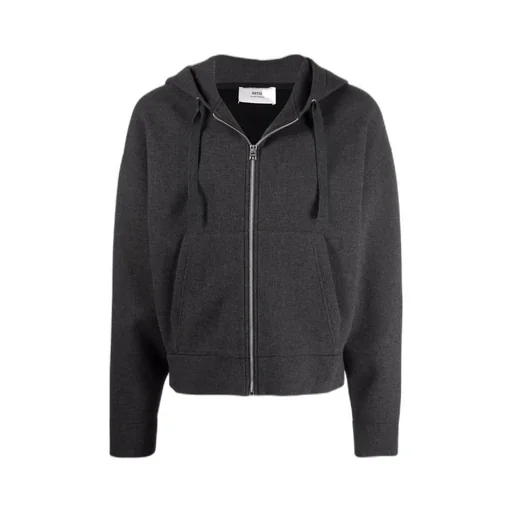 Drop-Shoulder Zip-Fastening Hoodie