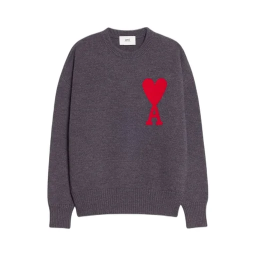 Ami De Coeur Logo Intarsia Crewneck Knitted Jumper