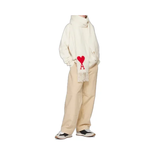 Ami De Coeur Roll Neck Heart Motif Embroidered Jumper