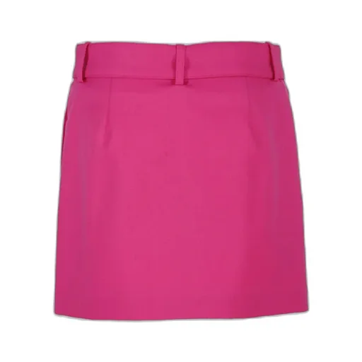 High-Waist Belted Midi Skirt