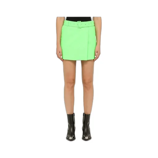 High Waist Straight Hem Mini Skirt