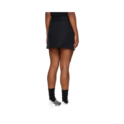 Belted-Waist Mini Skirt