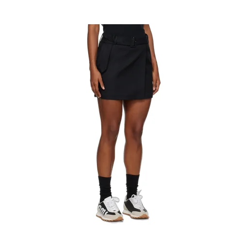 Belted-Waist Mini Skirt