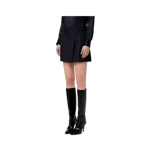 Belted-Waist Mini Skirt