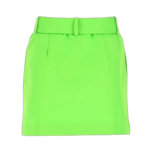 High Waist Straight Hem Mini Skirt