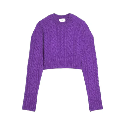 Cable-Knit Cropped Jumper