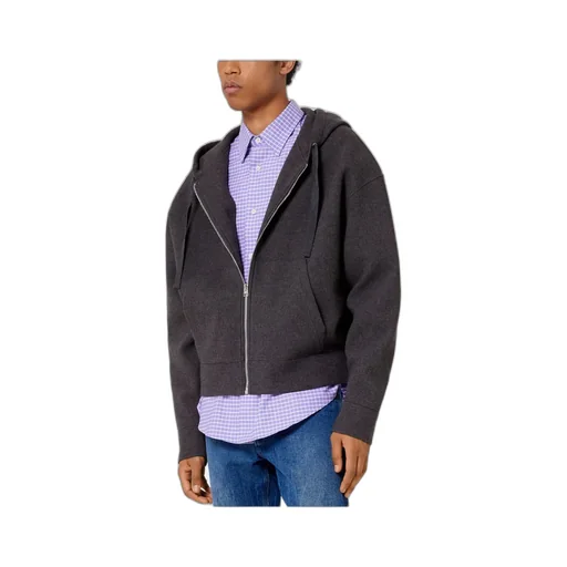 Drop-Shoulder Zip-Fastening Hoodie