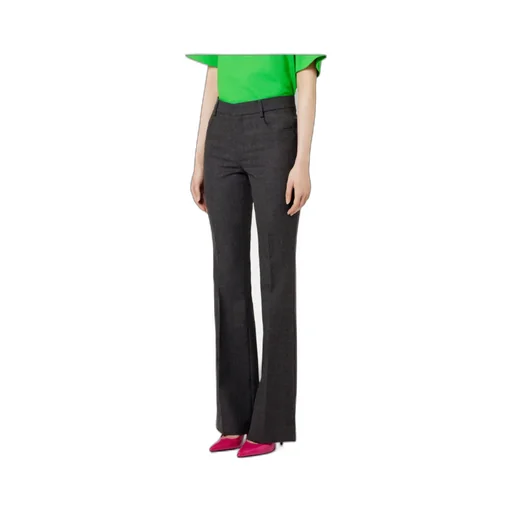 Mid-Rise Flared Tailored Trousers
