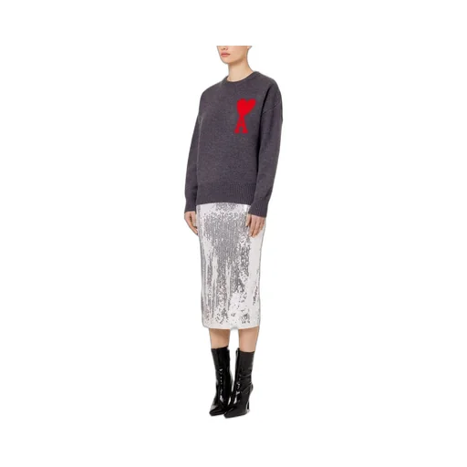 Ami De Coeur Logo Intarsia Crewneck Knitted Jumper