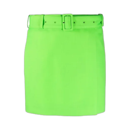 High Waist Straight Hem Mini Skirt