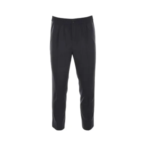 Cropped Elasticated-Waistband Trousers