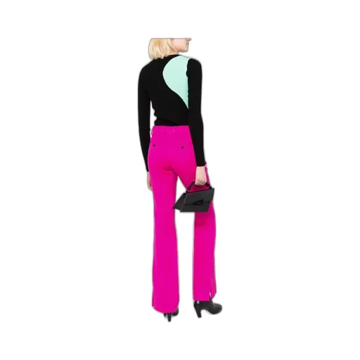 Flared Twill Trousers