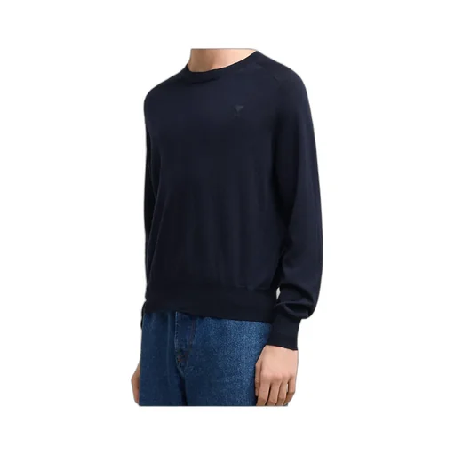 Ami Logo Embroidered Crewneck Sweater