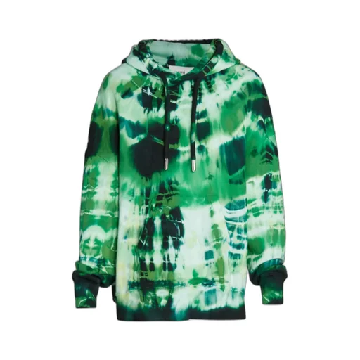 Tie Dye-Print Cotton Hoodie