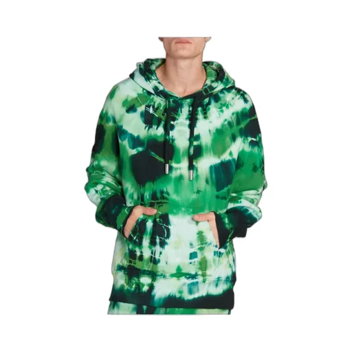 Tie Dye-Print Cotton Hoodie