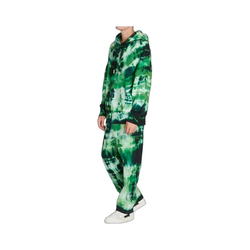 Tie Dye-Print Cotton Hoodie