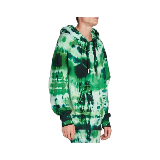 Tie Dye-Print Cotton Hoodie