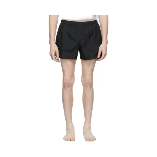 Logo Embossed Elastic Waistband Swim Shorts