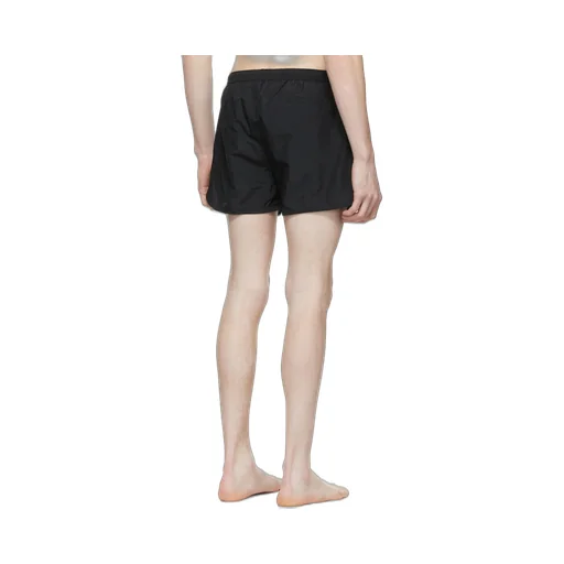 Logo Embossed Elastic Waistband Swim Shorts