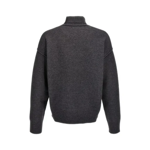 Ami De Coeur Logo Intarsia Knitted Roll-Neck Jumper