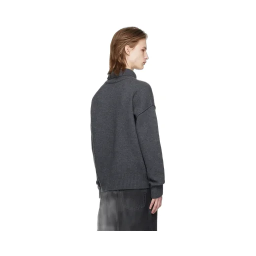 Ami De Coeur Logo Intarsia Knitted Roll-Neck Jumper