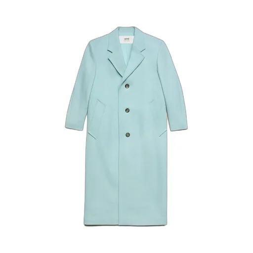 Single-Breasted Long-Sleeved Ribbed Coat