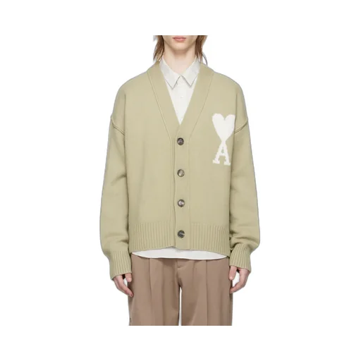 Ami De Coeur Logo Intarsia Knitted Cardigan