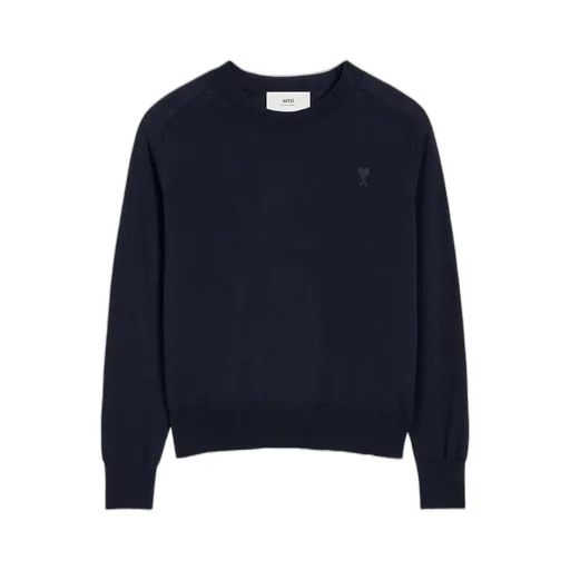 Ami Logo Embroidered Crewneck Sweater