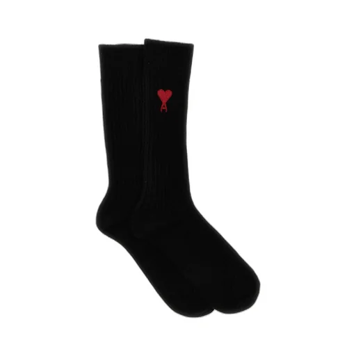 Logo Embroidered Ribbed 3-Pack Socks