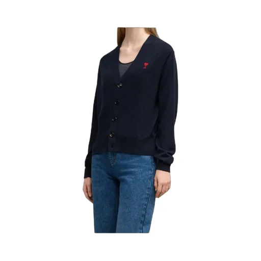 Ami De Coeur Logo Embroidered Buttoned Cardigan