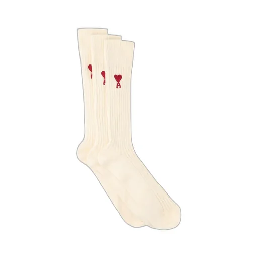 Ami De Coeur Logo Embroidered Ribbed 3-Pack Socks