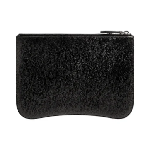 Logo Plaque Zipped Pouch