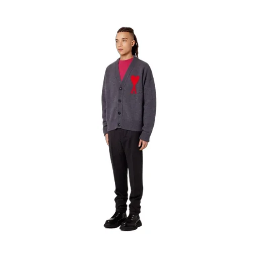 Ami De Coeur V-Neck Knitted Cardigan