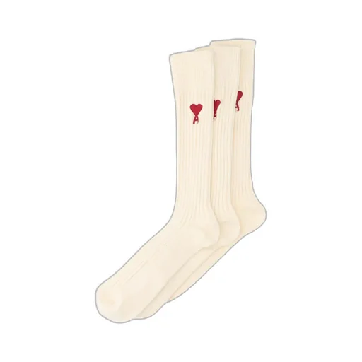 Ami De Coeur Logo Embroidered Ribbed 3-Pack Socks