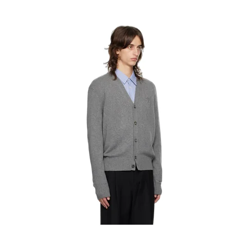 Logo Embroidered V-Neck Cardigan