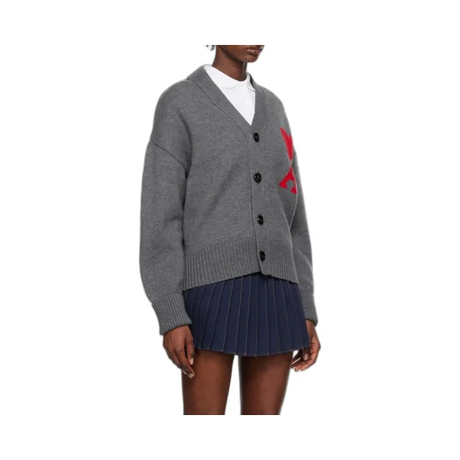 Ami De Coeur Intarsia-Knitted Cardigan