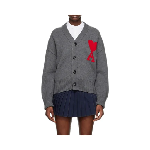 Ami De Coeur Intarsia-Knitted Cardigan